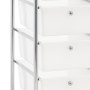 VEVOR Rolling Cart with Drawers, Double Row 15 Drawer Storage Organizer, Mobile Utility Cart with Chrome Steel Frame, Universal Casters & 2 Brakes, for Office, Classroom, Craft Room, Studio, Garage