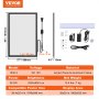 VEVOR LED poster frame in black, 27" x 40" picture frame, sidewalk sign for advertising displays, aluminum picture frame with backlit LED light box, horizontal and vertical wall-mounted formats, sold individually