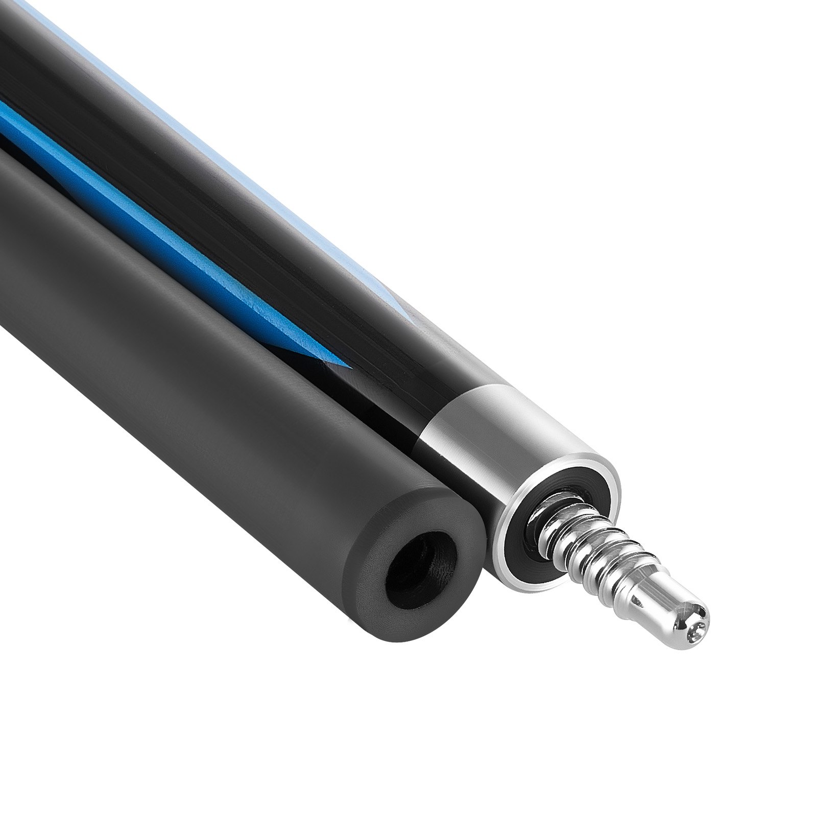 VEVOR Taco de Billar con Salto y Quiebre, 1 Pieza, 1473,2 mm/554 g, Fabricado en Fibra de Carbono y Arce, con Diseño de Dos Niveles, Ideal para Bares, Hogares, Oficinas y Principiantes, Negro