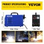 VEVOR Cortador de Plasma de 220 V, Cortadora de Plasma CUT-50, Soldadora de Arco, Soldadura por Puntos, Soldador por Puntos, Máquinas de Soldar Espesor Máximo Corte 12 mm, para Cortar Metales