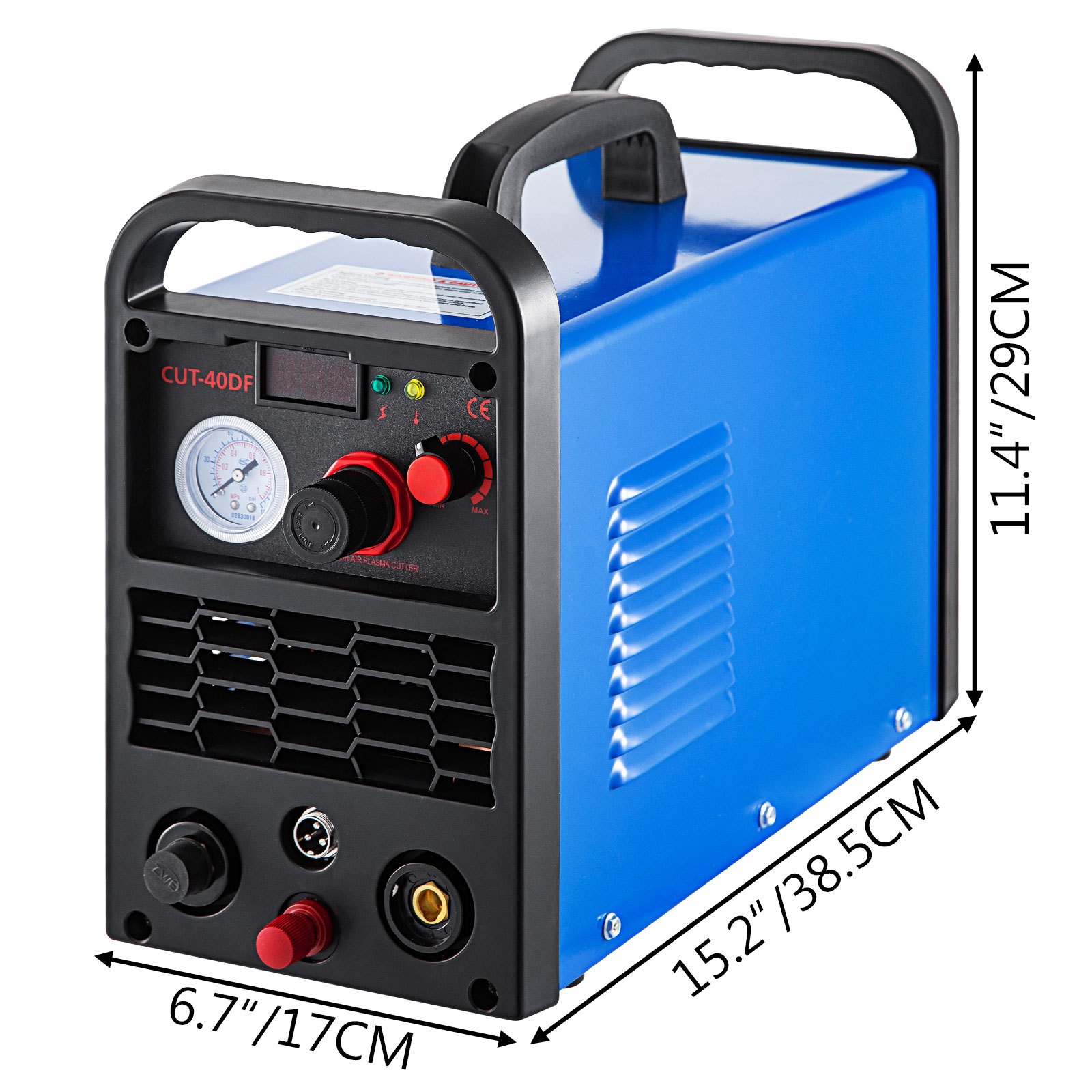 VEVOR Soldadora Plasma Cutter 220 V 50 Hz, Cortador Plasma de Arco Piloto No Táctil 40 A, Máquina de Corte por Plasma de Aire, Máquina de Soldadura de Plasma, Plasma Cutter con Protección de IP21S