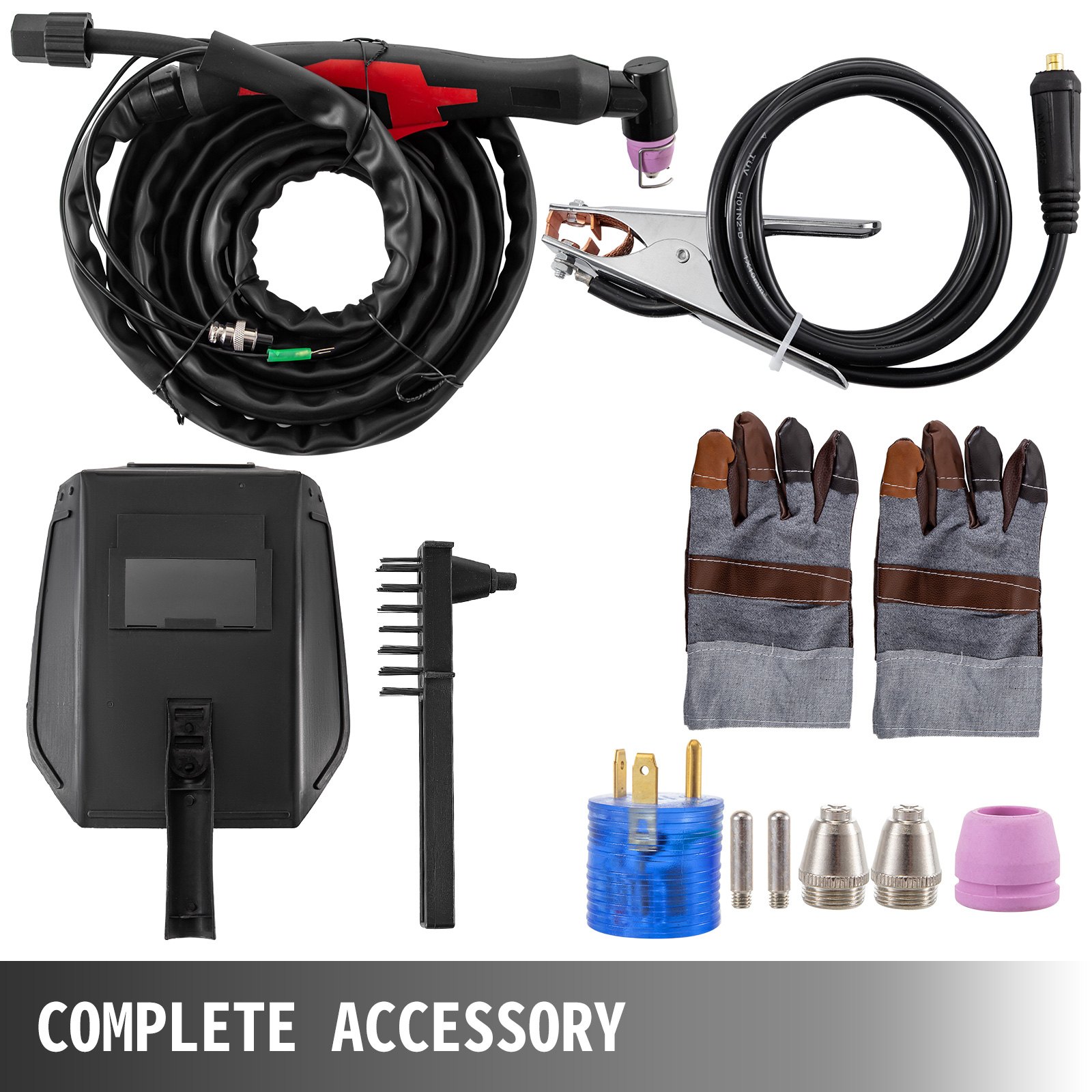 VEVOR Soldadora Plasma Cutter 220 V 50 Hz, Cortador Plasma de Arco Piloto No Táctil 50 A, Máquina de Corte por Plasma de Aire, Máquina de Soldadura de Plasma, Plasma Cutter con Protección de IP21S