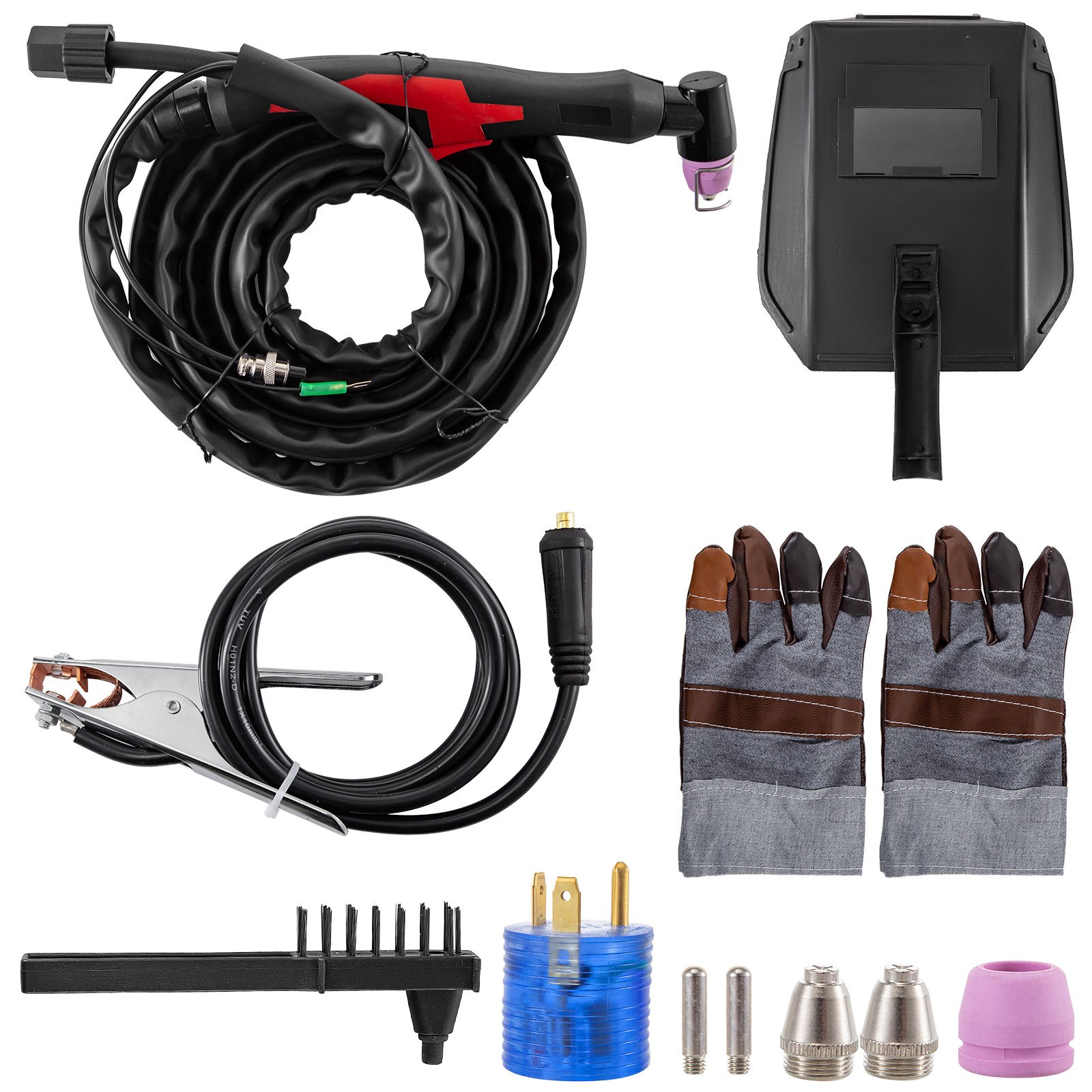 VEVOR Soldadora Plasma Cutter 220 V 50 Hz, Cortador Plasma de Arco Piloto No Táctil 50 A, Máquina de Corte por Plasma de Aire, Máquina de Soldadura de Plasma, Plasma Cutter con Protección de IP21S