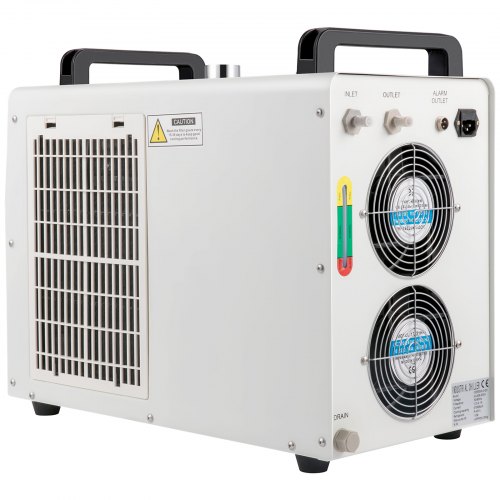VEVOR Enfriador de Agua Refrigerado Industrial, 220V CW-5000DG para Tubo Láser CO2 de 80/100W, 6L Tanque, Enfriador de Tubo Láser de Vidrio, Enfriador de Aire Industrial con Termostato Preciso