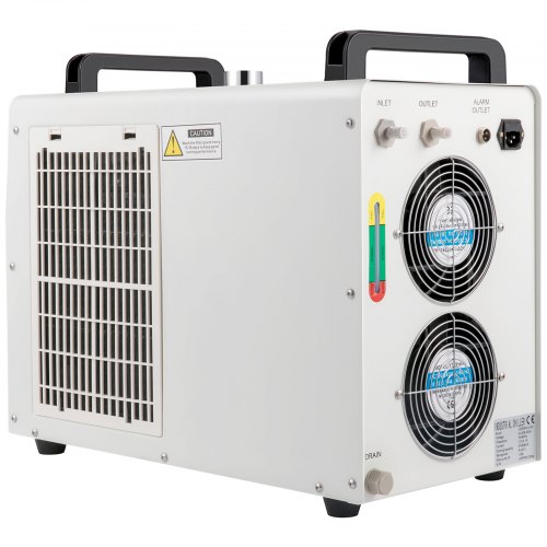 VEVOR Enfriador de Agua Refrigerado Industrial 220V CW-5200DG para Tubo Láser de CO2 130/150W, Enfriador de Tubo Láser de Vidrio CO2 con Termostato Preciso, Tanque de Enfriamiento de 6L