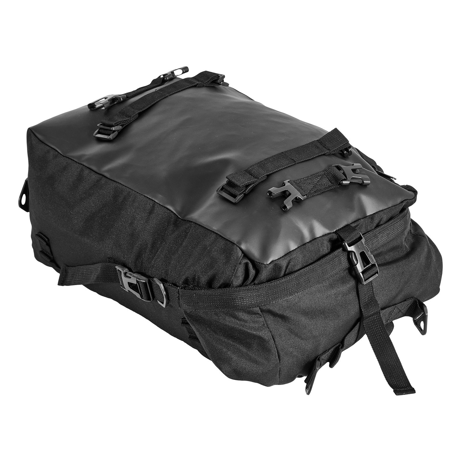 VEVOR Bolsa Trasera para Asiento de Motocicleta de 30 L, con Funda Impermeable para Lluvia, con Correa para el Hombro, Portaequipajes Trasero Universal para Motocicleta, 45 x 30 x 20 cm, Negro