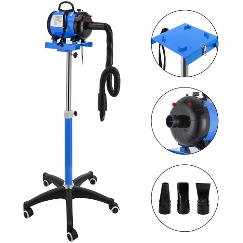 Secador De Pelo Para Mascotas (perros Y Gatos) 1200w 3 Boquillas Portátil