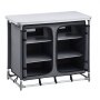 VEVOR Camping Storage Cabinet, Outdoor Portable Aluminum Lightweight Table, Quick Set-up Compact Kitchen Cook Station, with 6 Shelves and Carry Bag, for Picnic, BBQ, Party, Camping, RV Traveling