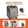 VEVOR Transportín para Mascotas con Ruedas Carga de 8,1 kg Maleta para Gatos 34x28x42 cm Transportador para Mascotas con Asa Telescópica Correa para Hombro Cremallera con Autocierre para Perros, Gris