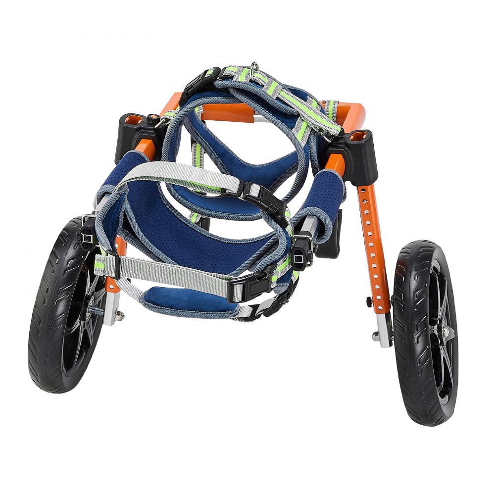 VEVOR Silla de Ruedas para Perros para Patas Traseras, Ajustable en Altura, Anchura y Longitud, Marco Ligero, Carrito de Asistencia para Perros Lesionados Discapacitados de 15,88-21,77 kg Tamaño M,