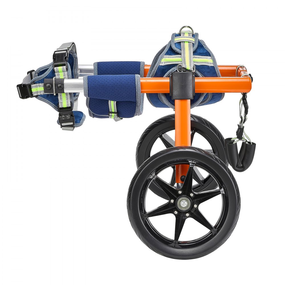 VEVOR Silla de Ruedas para Perros para Patas Traseras, Ajustable en Altura, Anchura y Longitud, Marco Ligero, Carrito de Asistencia para Perros Lesionados Discapacitados de 15,88-21,77 kg Tamaño M,