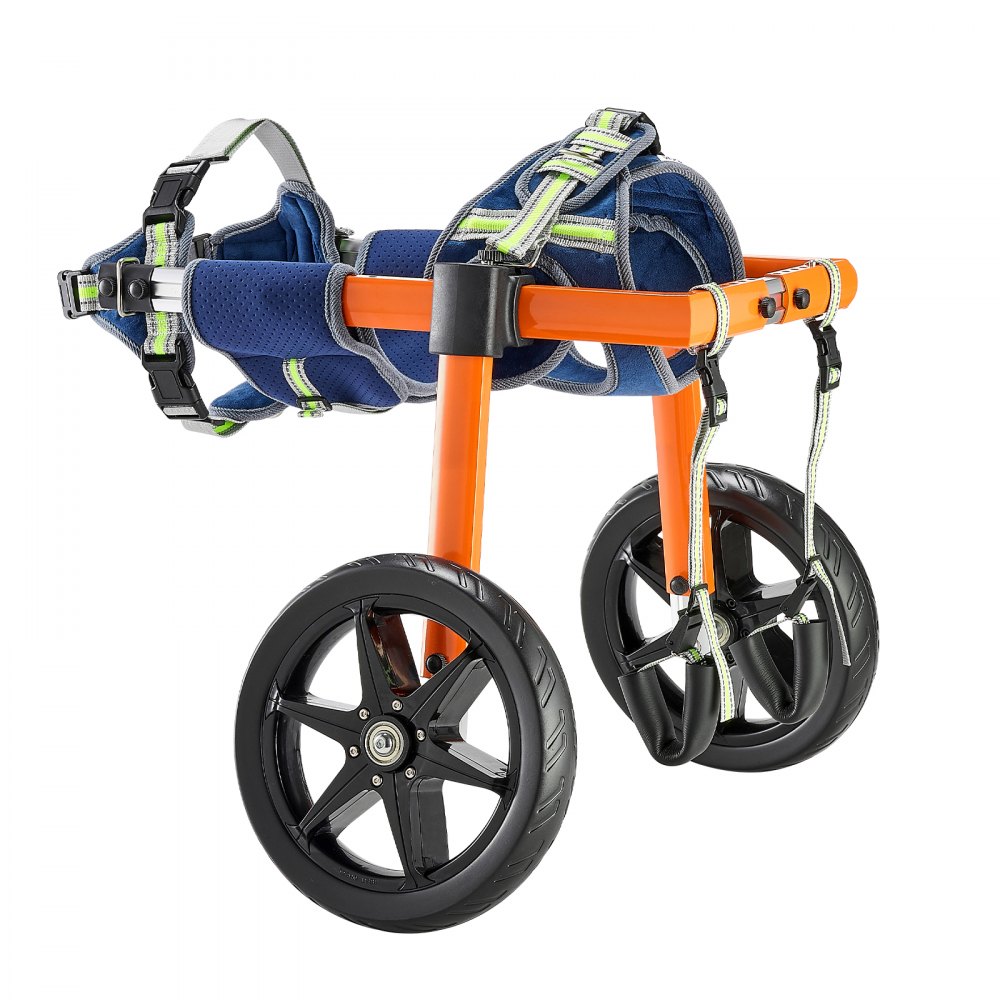 VEVOR Silla de Ruedas para Perros para Patas Traseras, Ajustable en Altura, Anchura y Longitud, Marco Ligero, Carrito de Asistencia para Perros Lesionados Discapacitados de 15,88-21,77 kg Tamaño M,