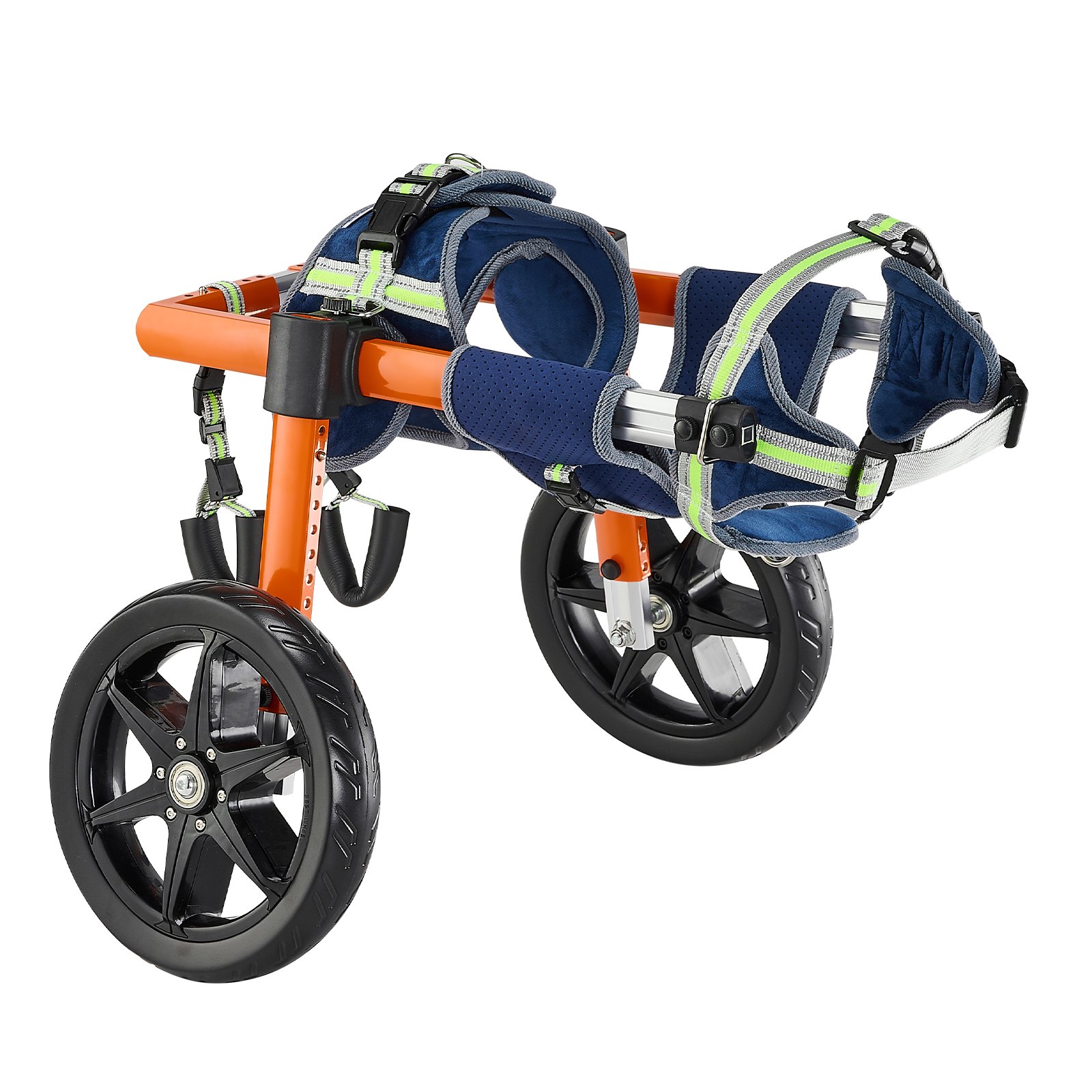VEVOR Silla de Ruedas para Perros para Patas Traseras, Ajustable en Altura, Anchura y Longitud, Marco Ligero, Carrito de Asistencia para Perros Lesionados Discapacitados de 15,88-21,77 kg Tamaño M,