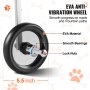 Rueda antivibración EVA para silla de ruedas para perros VEVOR con cojinetes lisos, tuercas de seguridad y diámetro de 5,5 pulgadas.