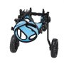 VEVOR Silla de Ruedas para Perros para Patas Traseras, Ajustable, Ligera, Aleación de Aluminio con Ruedas Amortiguadoras, para Perros con Discapacidad y Lesiones de hasta 10 kg, Talla XS, Negro