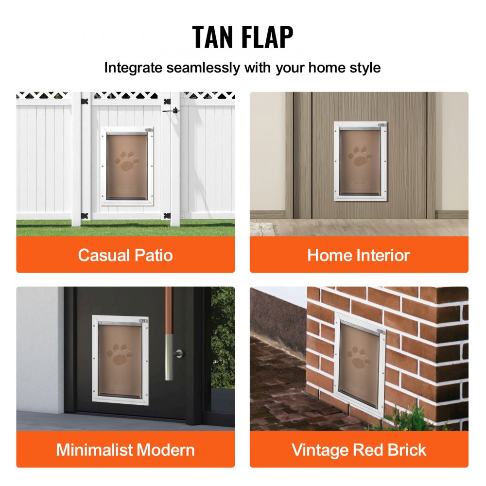 VEVOR Puerta para Mascotas de Repuesto de 209,6 x 311,2 mm, Compatible con Puertas para Mascotas con Solapa, Puerta para Perros de Repuesto de PVC Grueso con Tira Magnética Larga, Tamaño Mediano