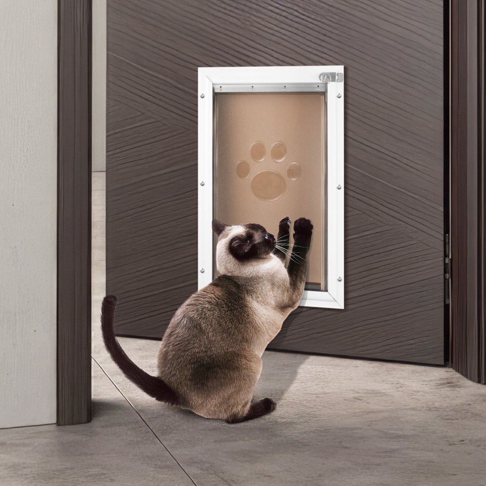 VEVOR Puerta para Mascotas de Repuesto de 209,6 x 311,2 mm, Compatible con Puertas para Mascotas con Solapa, Puerta para Perros de Repuesto de PVC Grueso con Tira Magnética Larga, Tamaño Mediano