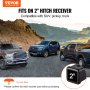 VEVOR - Escalón de enganche para receptor de 2 pulgadas, construcción de acero resistente con capacidad de carga de 350 libras, protector de parachoques trasero con pasador de bloqueo y estabilizador, ajuste universal para camión, SUV, camioneta, remolque