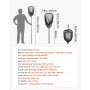 VEVOR Red de Pesca de Fibra de Carbono, Red de Aterrizaje de Peces con Mango Telescópico, Nailon Recubierto de PVC, Portátil y Ligero, Sacadera Soporta hasta 4 kg para Kayak, Barco, Orilla, Estanque