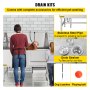 VEVOR Bañeras de acero inoxidable para perros, mascotas de 149,9cm Puerta Derecha