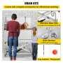 Bañera para Perros Gatos de Acero Inoxidable 127cm 99.8KG con Elevación Eléctrica
