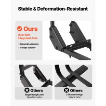 VEVOR Barra de Agarre para Asiento Trasero de Carrito Golf 450 x 235 x 905 mm
