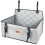 VEVOR Asiento de Coche para Perros 22 kg Asiento de seguridad para Mascotas Asiento Elevador Impermeable con Marco de Soporte Correa de Seguridad con Clip Silla para Coche para Mascotas, Gris