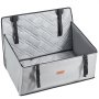 VEVOR Asiento de Coche para Perros 22 kg Asiento de seguridad para Mascotas Asiento Elevador Impermeable con Marco de Soporte Correa de Seguridad con Clip Silla para Coche para Mascotas, Gris