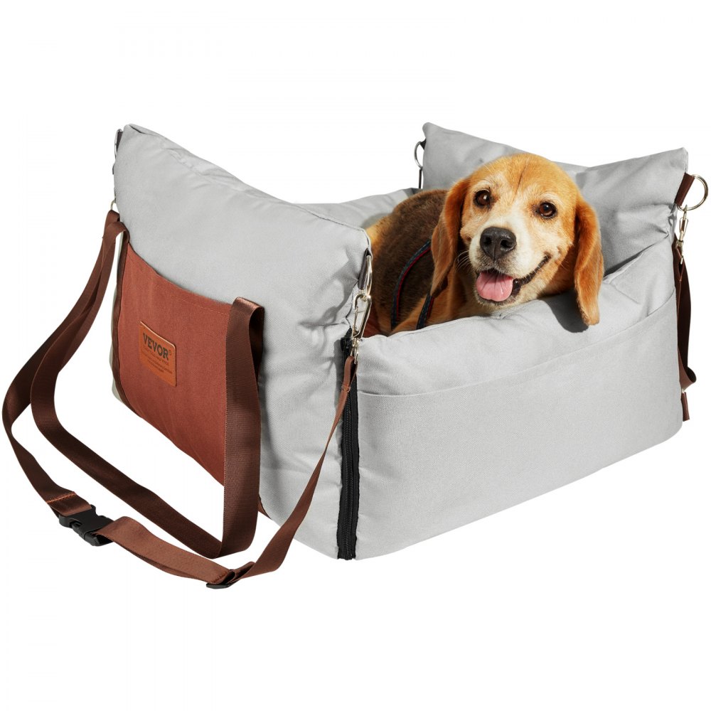 VEVOR Silla de Coche para Perros Pequeños Mascotas 11 kg Gris