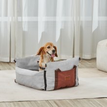 VEVOR Silla de Coche para Perros Pequeños Mascotas 11 kg Gris