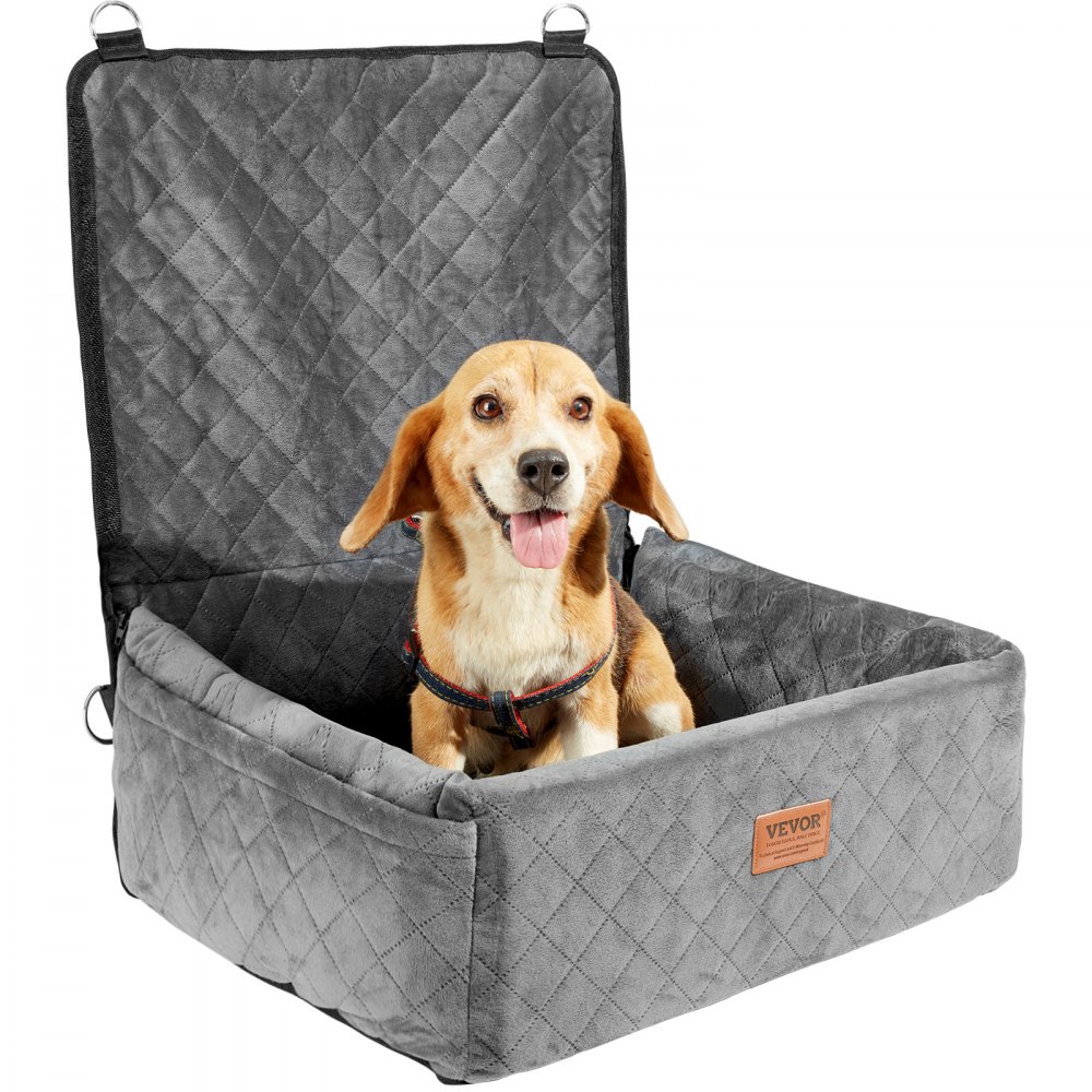 VEVOR Silla de Coche para Perros Pequeños y Medianos Mascotas 18 kg Gris