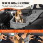 VEVOR Silla de Coche para Perros Pequeños y Medianos Mascotas 18 kg Gris