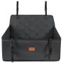 VEVOR Dog Car Seat, Waterproof Dog Booster Seat for Cars with Support Frame, Pet Car Seat with Attachable Safety Leash, Dog Car Bed for Small, Medium and Large Dogs up to 22 kg, Black