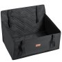 VEVOR Dog Car Seat, Waterproof Dog Booster Seat for Cars with Support Frame, Pet Car Seat with Attachable Safety Leash, Dog Car Bed for Small, Medium and Large Dogs up to 22 kg, Black