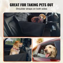 VEVOR Asiento de Coche para Perros Asiento Elevado para Mascotas 22 kg, Negro