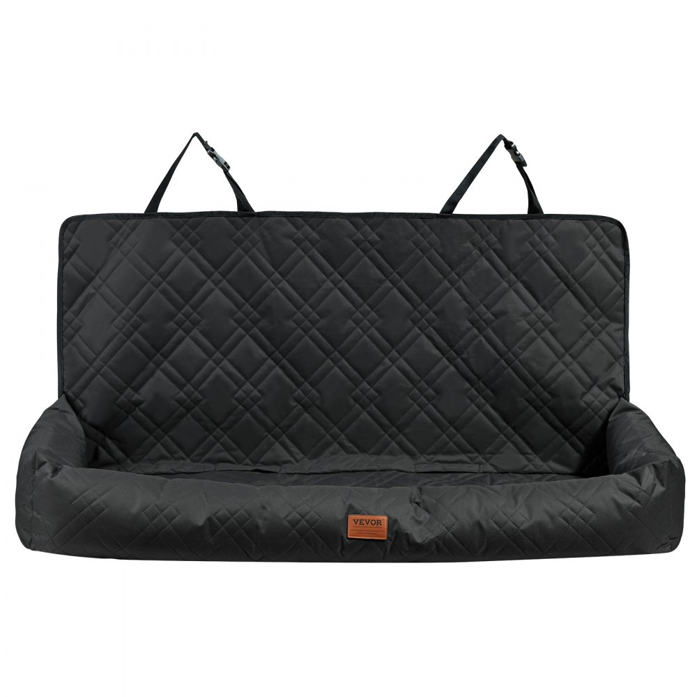 VEVOR Asiento de Coche para Perros 45 kg Asiento de seguridad para Mascotas Asiento Elevador Impermeable con Correa de Seguridad con Clip Acolchado de Algodón PP Silla para Coche para Mascotas, Negro