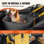 VEVOR Asiento de Coche para Perros Asiento Elevado para Mascotas 11 kg, Negro