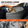 VEVOR Asiento de Coche para Perros Asiento Elevado para Mascotas 25 kg, Gris