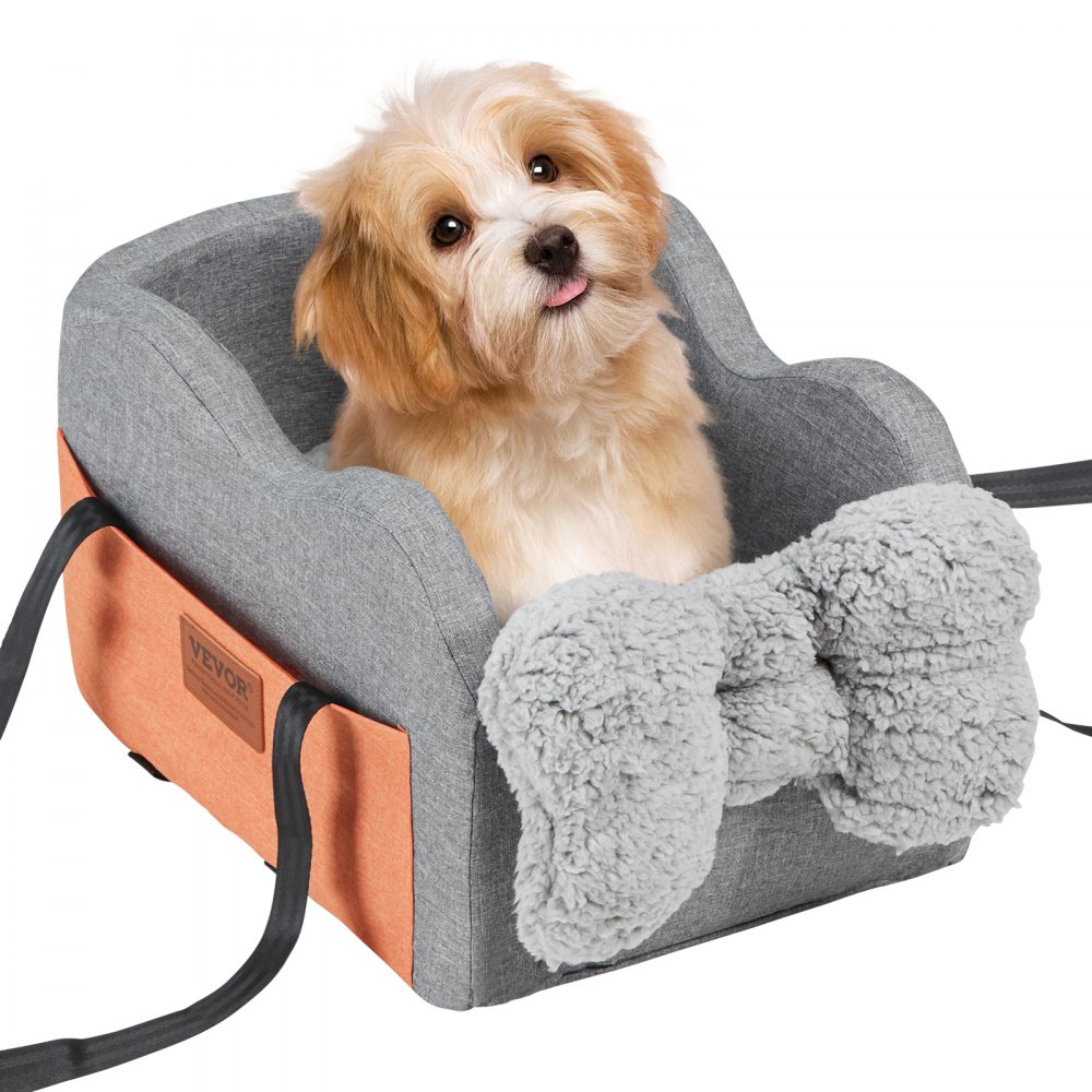 VEVOR Asiento de Coche para Perros Asiento Elevado para Mascotas 3,6 kg, Gris Oscuro