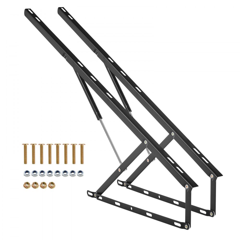 VEVOR Elevador de Cama Compatible de 150 x 180 cm Capacidad de 70 kg Kit de Hardware Mecánico de Cama Palanca Neumática Vertical de Lujo Soporte de Cama Resistente para Habitación de Invitados