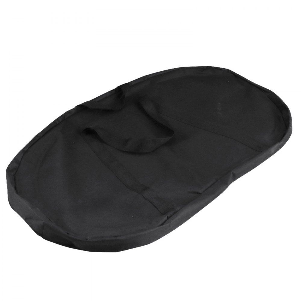 Estuche de transporte negro para mostrador de feria VEVOR, de forma ovalada y con asa.