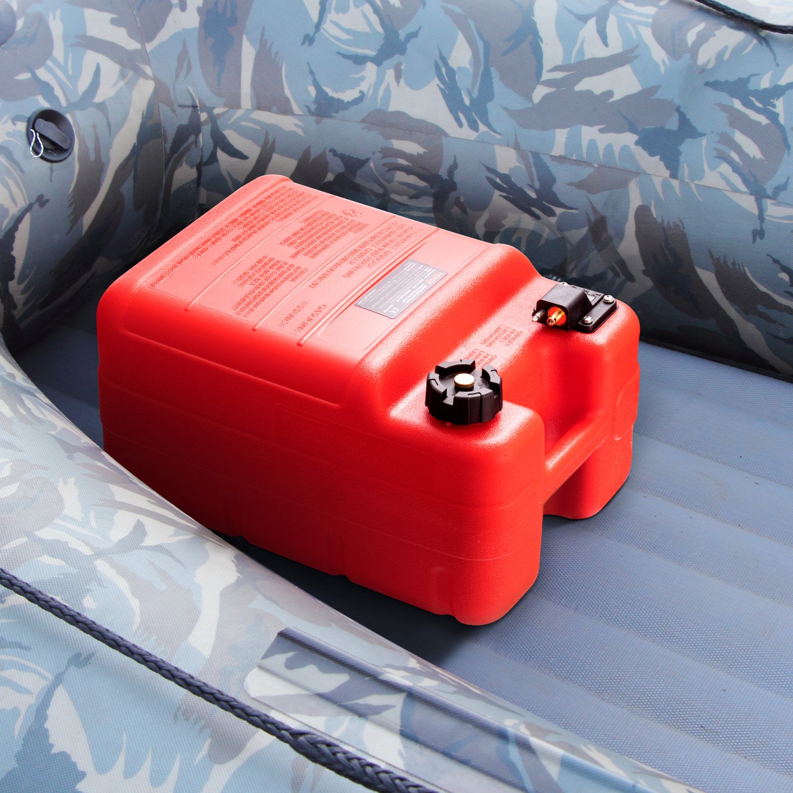 VEVOR Tanque de Combustible Portátil para Barco de 24 L con Manguera Color Rojo