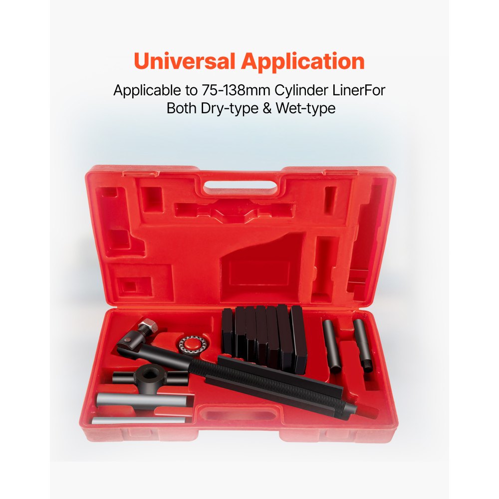 VEVOR Extractor de engranajes con rodamiento interno, extractor universal de 2 brazos de 75-138 mm, extractor de cilindros de acero 45, 7 placas de extracción, extractor manual de carcasa