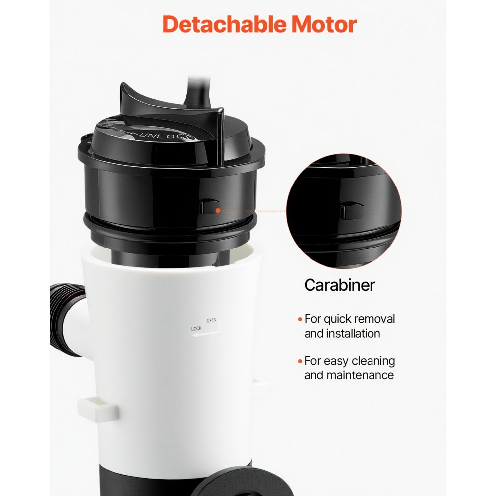 VEVOR 12V 800 GPH Livewell Aeration Pump for Boats with Detachable Motor, Corrosion Resistant, 90° Elbow Pipe, Submersible Bait Well Livewell Aeration Pump for Fresh and Saltwater