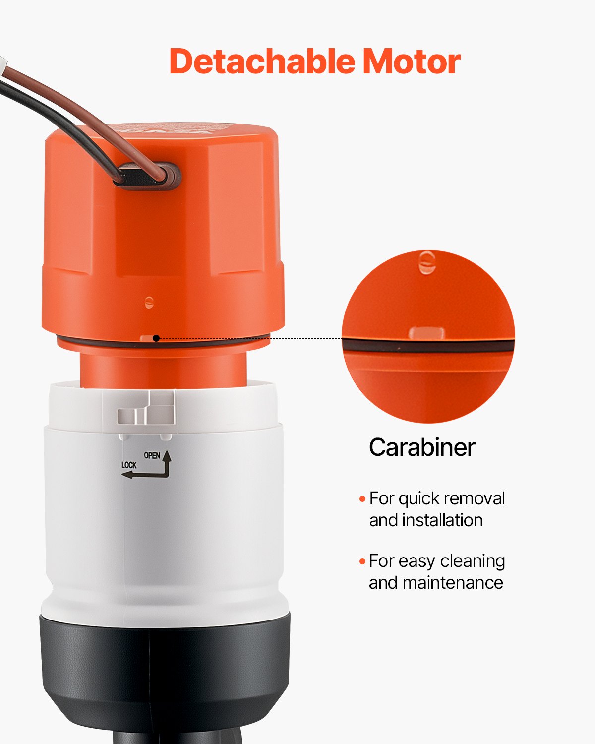 VEVOR Bomba de Pozo Vivo para Barco, 41 W 800 GPH Bomba de Aireación de Pozo Vivo Recta con Entrada Doble, Carcasa ABA y Cartucho de Motor Desmontable, Prueba Corrosión para Agua Dulce y Salada