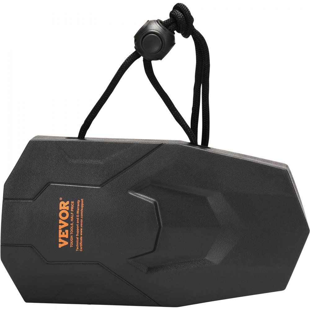 VEVOR Fender Set 2 Fenders 21.84 x 40.64 cm EVA Boat Fenders, Horizontal or Vertical Mounting, Dock Fenders with Polyester Ropes & Cable Lock, Storage Bag, UV-Protected Boat Fenders Black