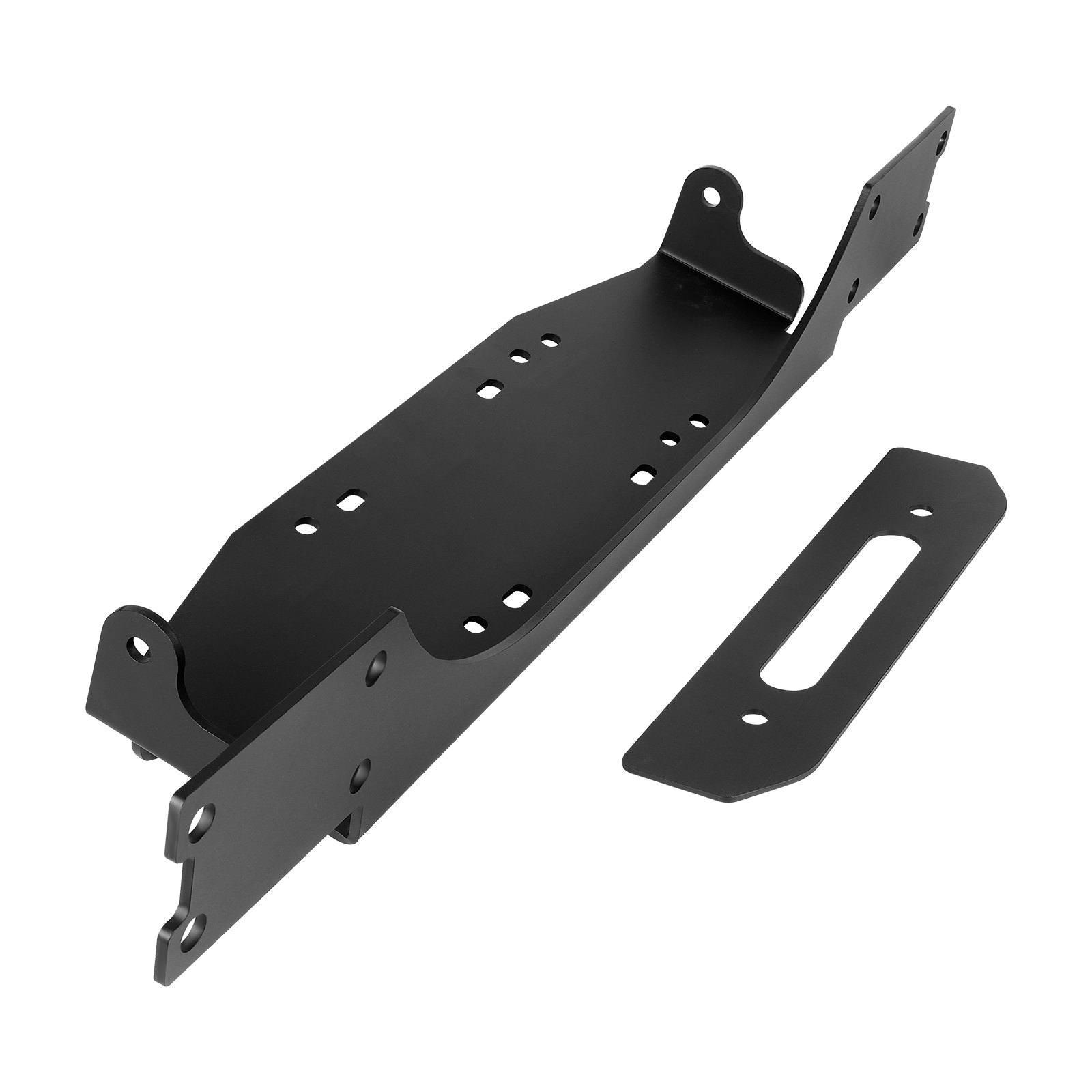 VEVOR Soporte de Cabrestante, Soporte de Enganche de Remolque para Modelos Jeep Wrangler JL/JLU y Gladiator JT Seleccionados (2018-2023), Diseño de 2 Orificios Capacidad de 5443 kg, Negro