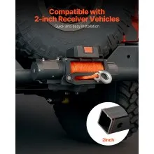 VEVOR Soporte de Cabrestante con Receptor de 50,8 mm Capacidad de 6803 kg Negro