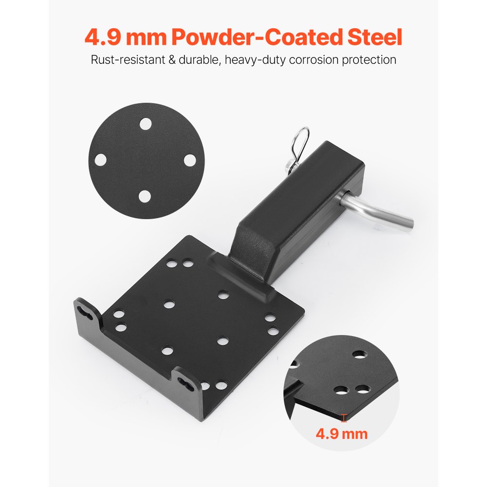 VEVOR Soporte de Cabrestante, Soporte de Enganche de Remolque con Receptor de 50,8 mm, Orificios para Pernos de 2/4, Capacidad de 1633 kg para Vehículos Todoterreno, UTV y Camionetas, Negro
