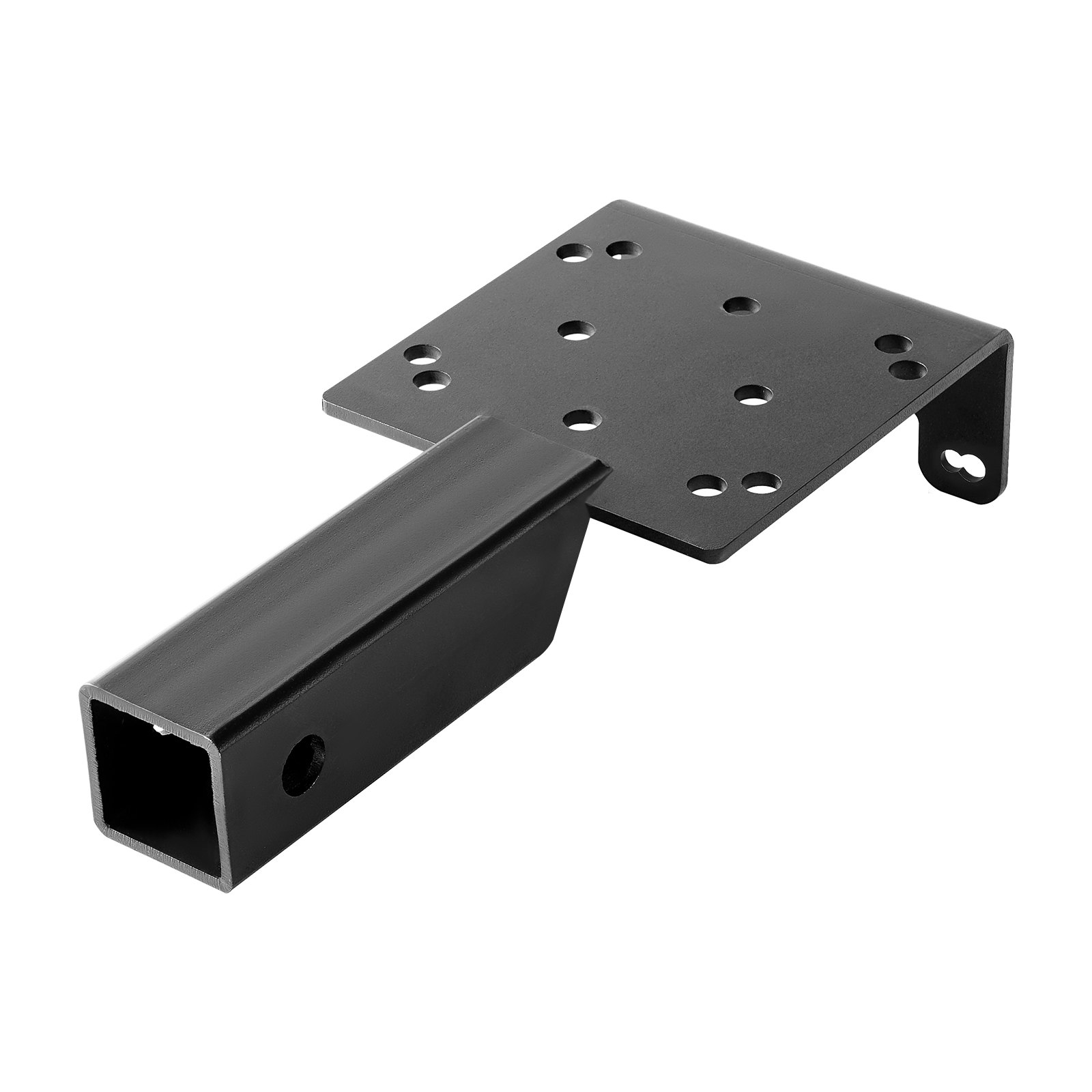 VEVOR Soporte de Cabrestante, Soporte de Enganche de Remolque con Receptor de 50,8 mm, Orificios para Pernos de 2/4, Capacidad de 1633 kg para Vehículos Todoterreno, UTV y Camionetas, Negro